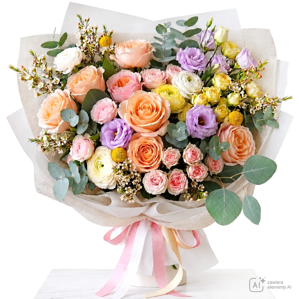 Bukiet "Pink and Peach"