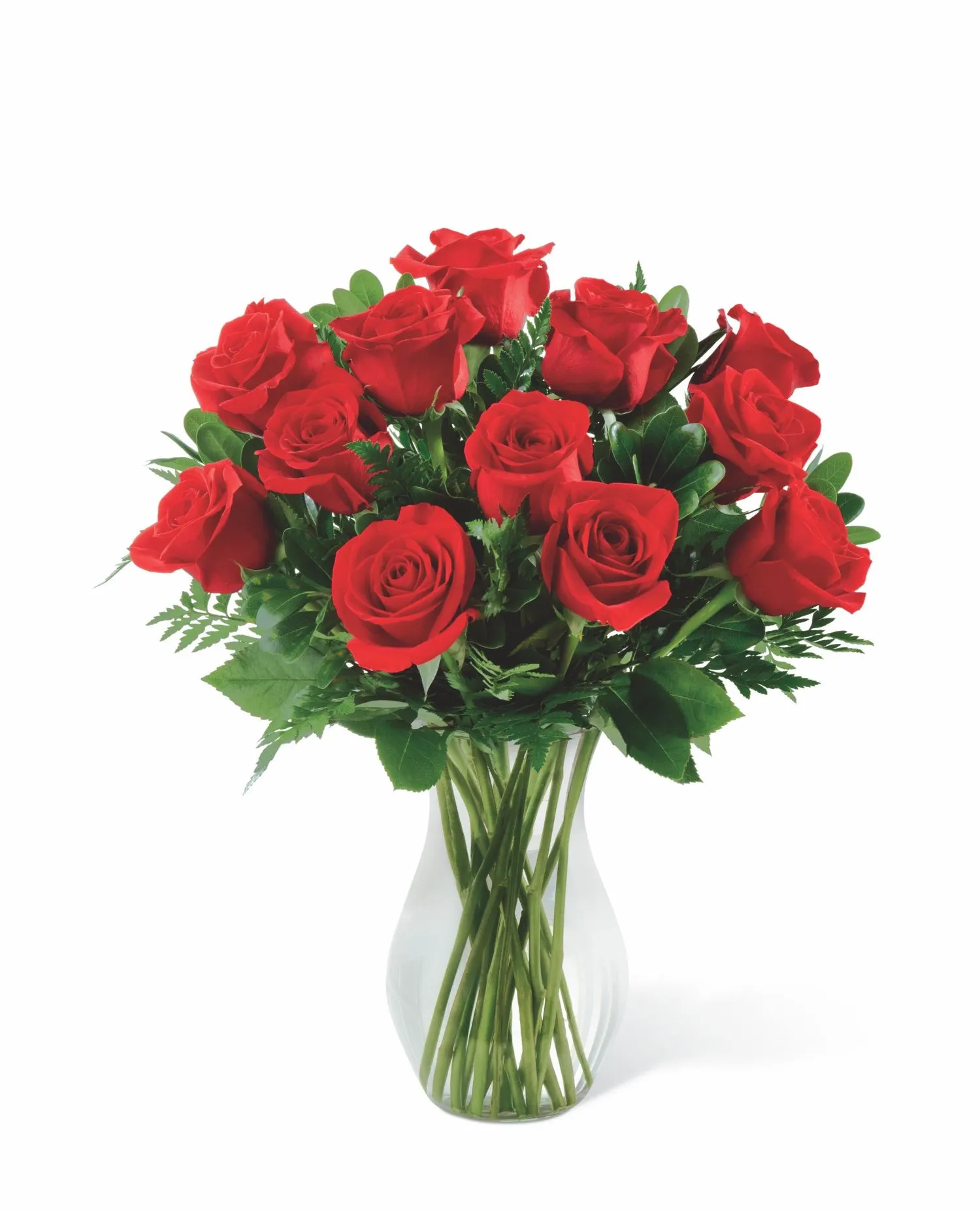 12 medium stemmed roses