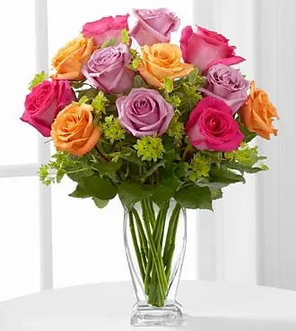 The Pure Enchantment™ Rose Bouquet - VASE INCLUDED