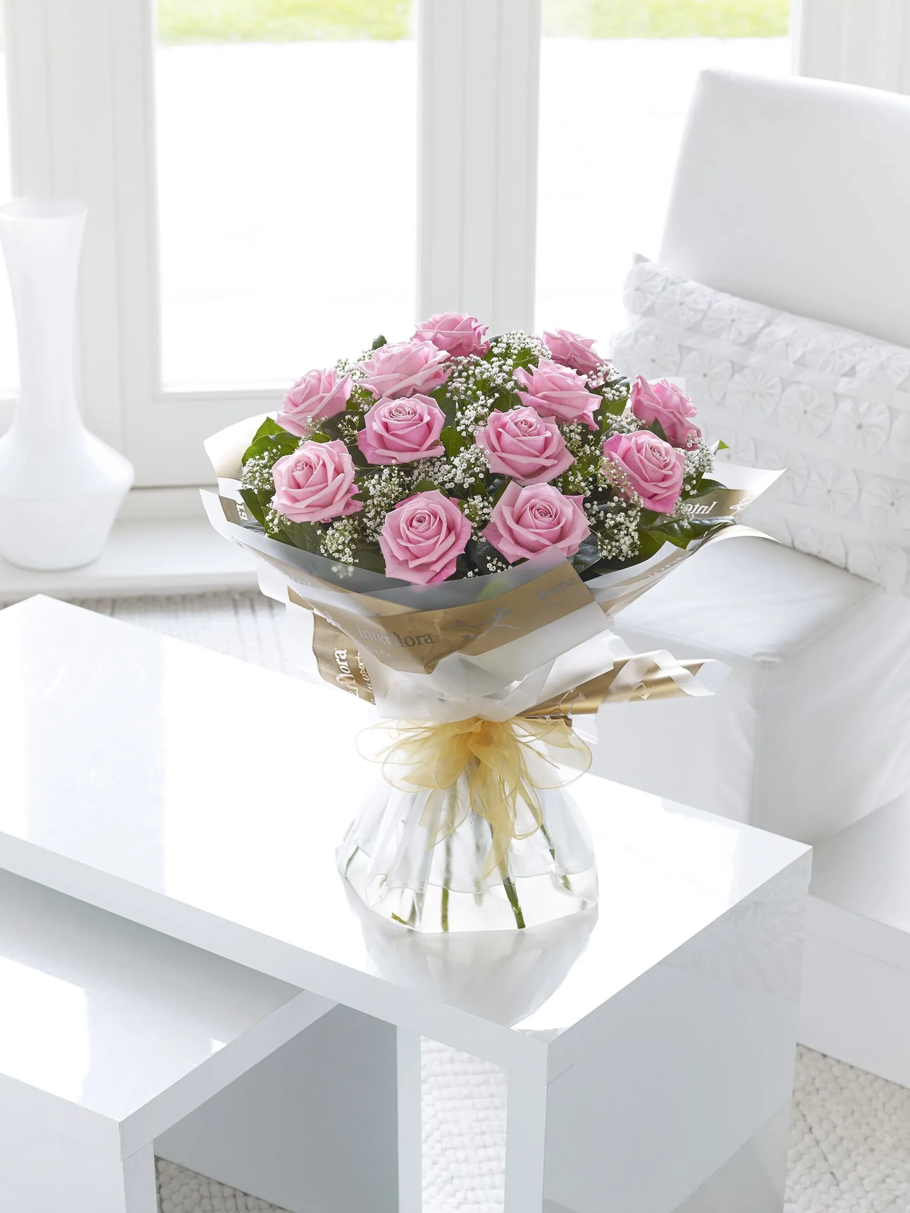 Pink Rose Hand-tied