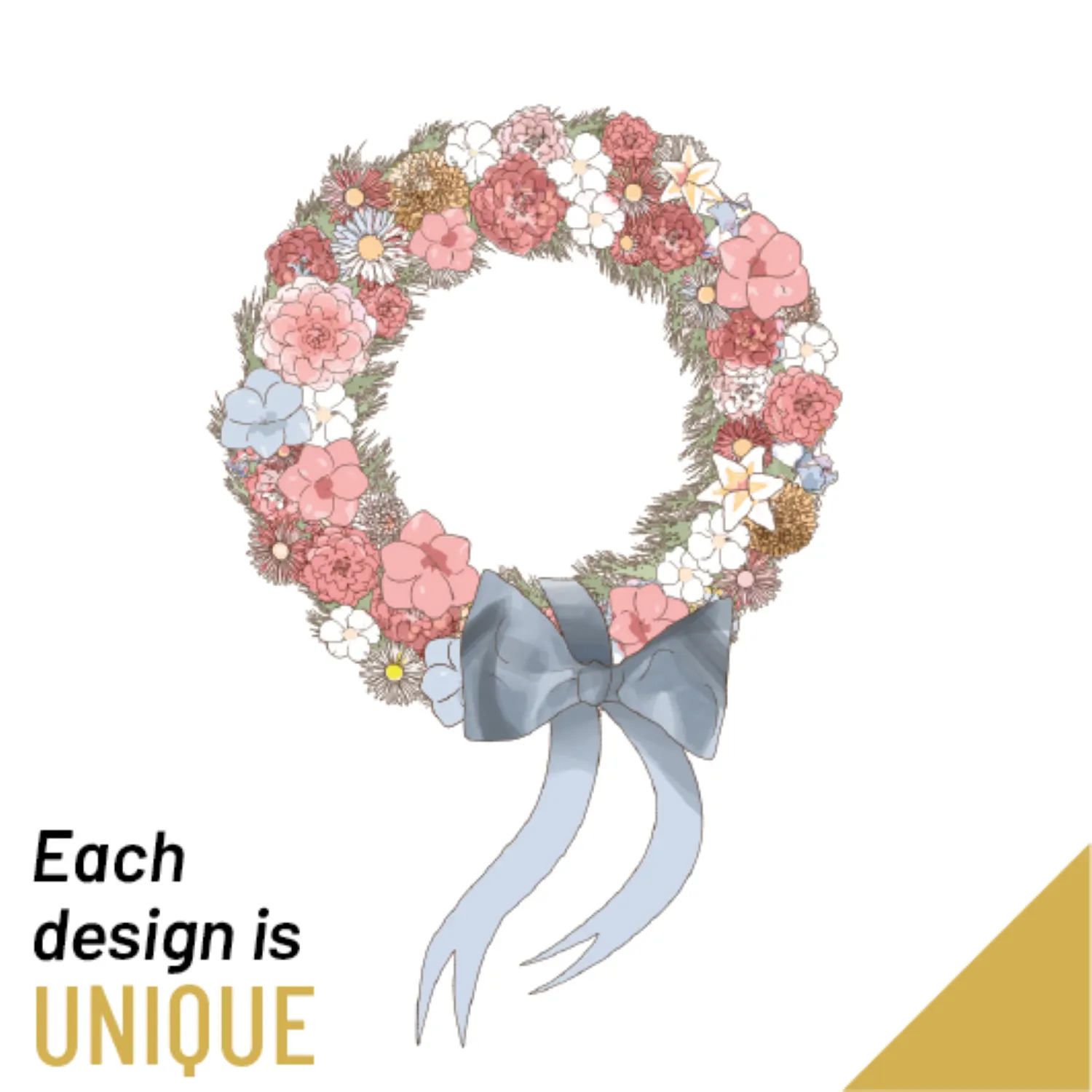 funeral wreath with ribbon