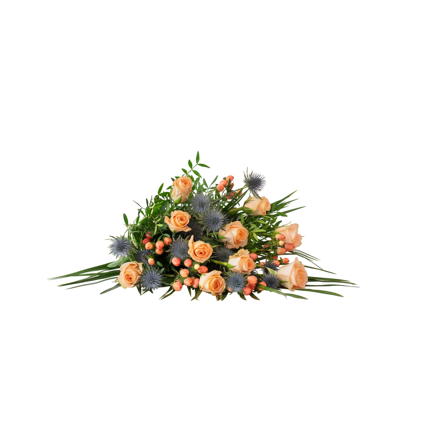 Funeral Bouquet Small Winter Spring Flowers W Ribbon 240167