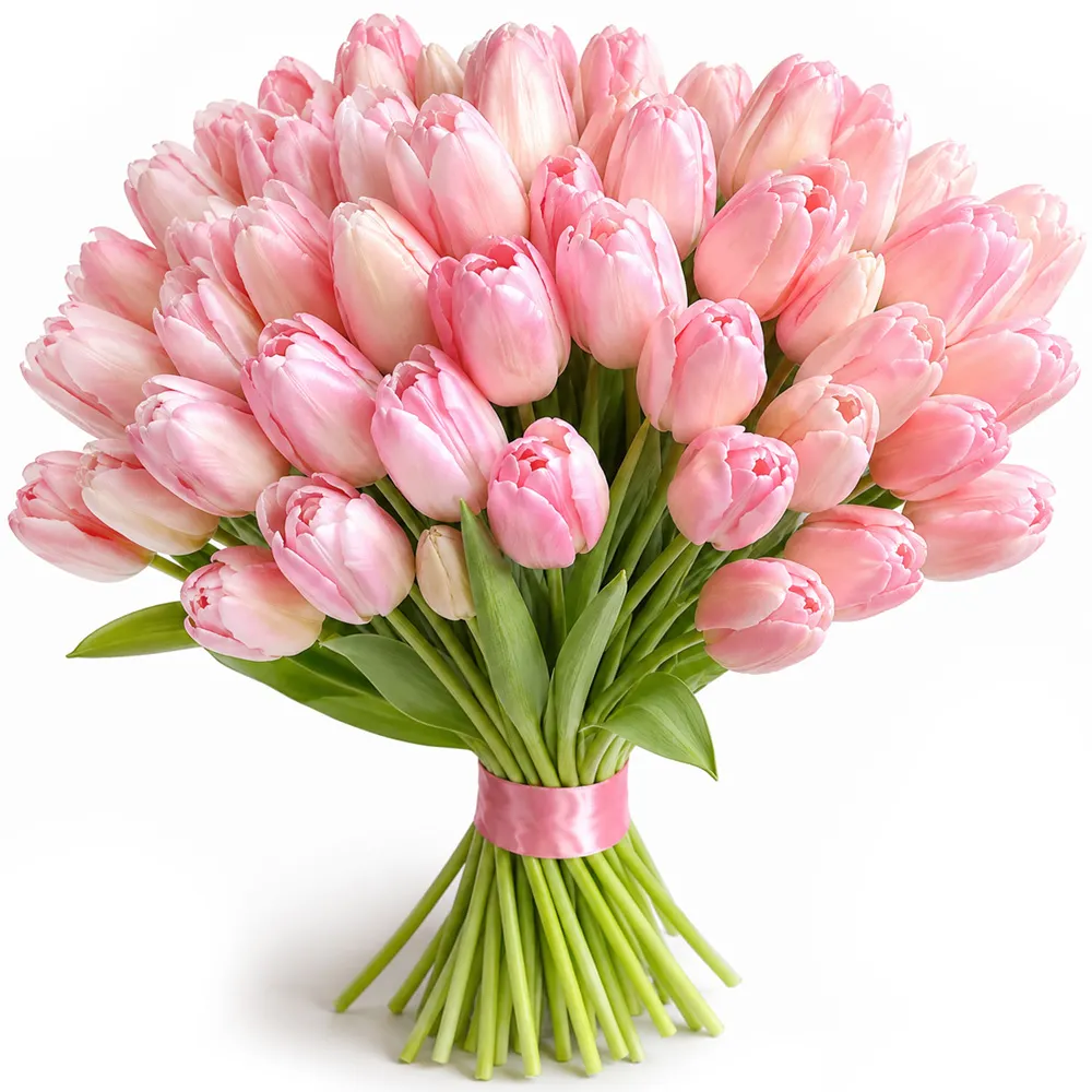 Pink tulips 12-100 pcs.