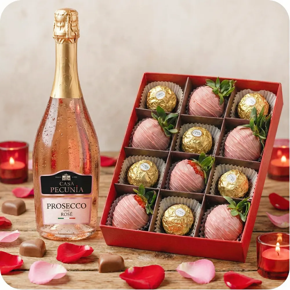 Truskawki w czekoladzie z Ferrero Rosher i Prosecco