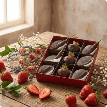 Strawberries and Chili Peppers in Dark Chocolate