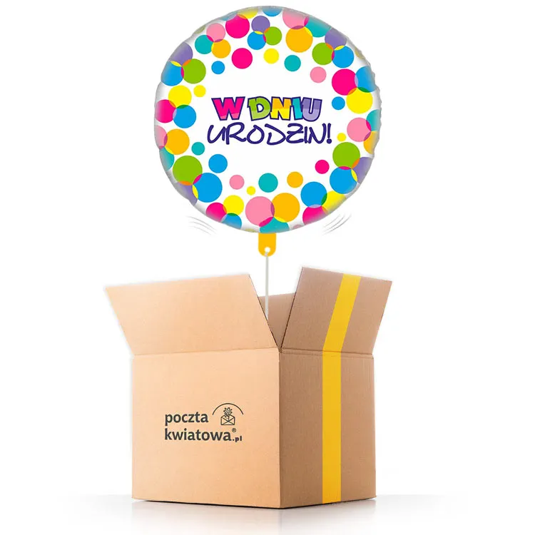  W dniu urodzin - koła - balon z helem