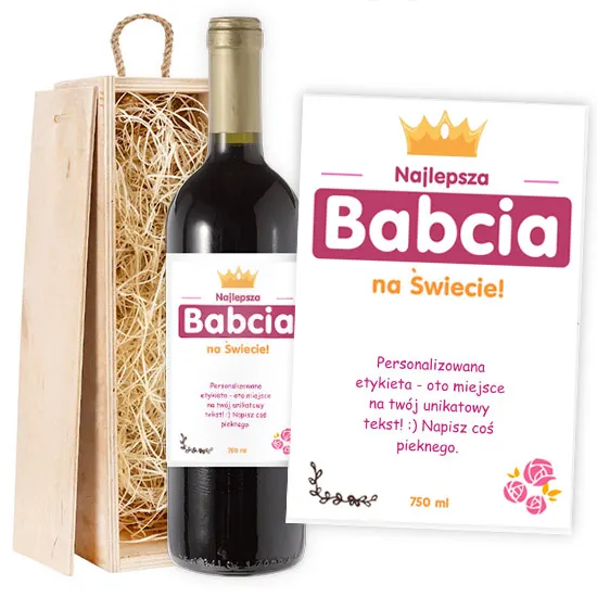 Czerwone wino Najlepsza Babcia